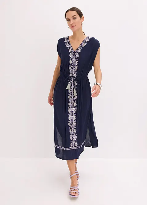 Boho-Midikleid aus flie&szlig;ender Viskose, bonprix