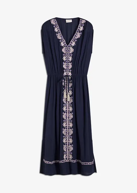 Boho-Midikleid aus flie&szlig;ender Viskose, bonprix