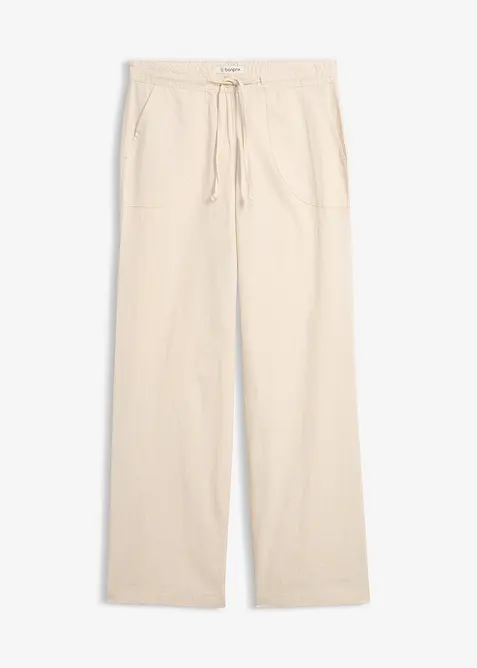 Leinen-Hose mit weitem Bein, bonprix