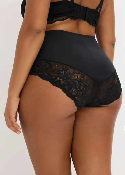 Slip taille haute avec dentelle, bonprix