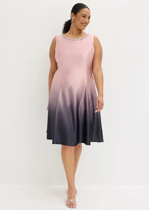 Robe courte en satin brillant, bonprix
