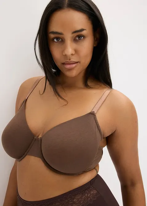 Lot de 3 soutiens-gorge moul&eacute;s non rembourr&eacute;s, bonprix