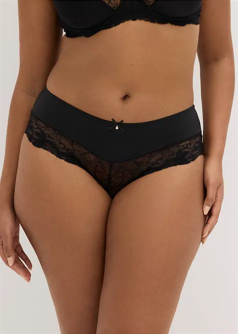 Panty mit feiner Spitze (2er Pack), bonprix