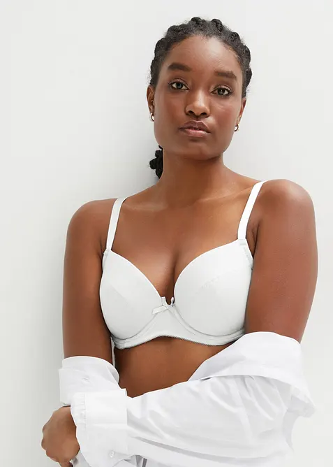 Lot de 2 soutiens-gorge push-up coton avec armatures, bonprix