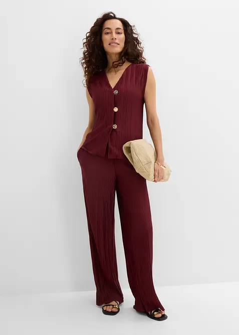 Jersey-Hose mit Plissee, bonprix