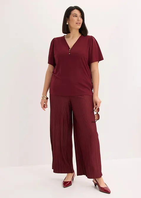 Jersey-Hose mit Plissee, bonprix