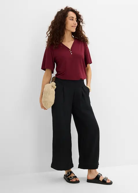Shirt aus Viskose mit Kn&ouml;pfen, bonprix