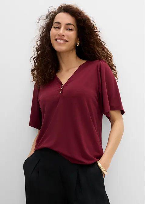 Shirt aus Viskose mit Kn&ouml;pfen, bonprix