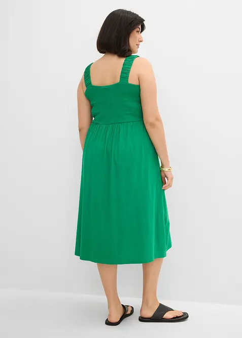 Robe l&eacute;g&egrave;rement &eacute;vas&eacute;e en jersey coton et viscose, bonprix