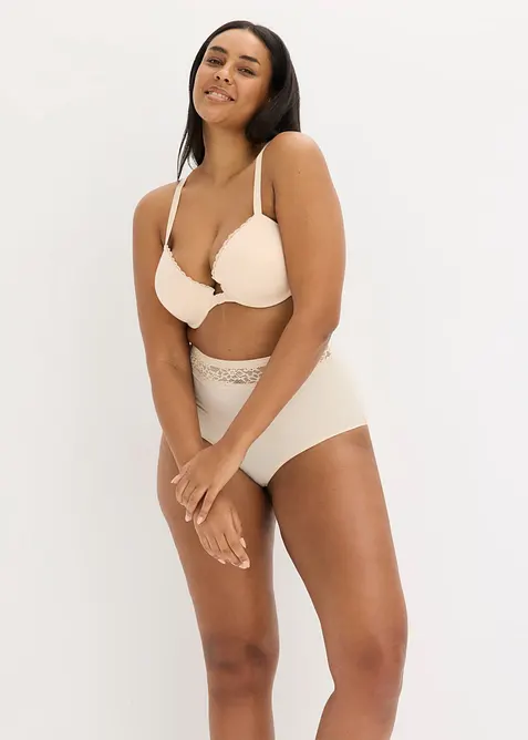 Soutien-gorge coton &agrave; coques et armatures, fermeture devant, bonprix