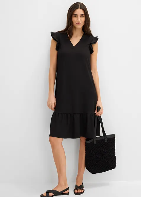 Jerseykleid mit Volant, bonprix