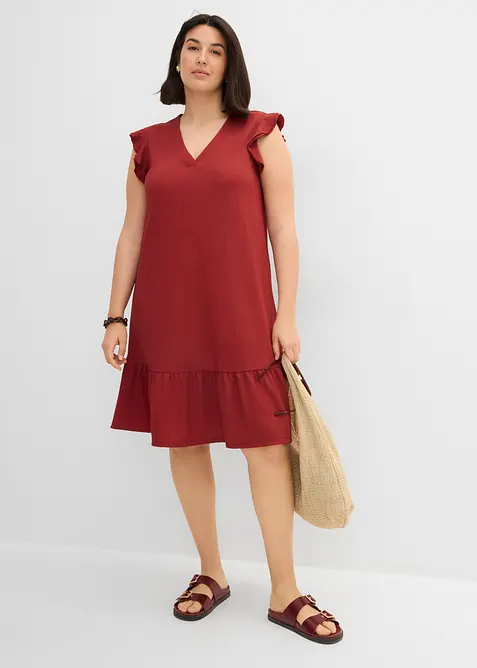 Jerseykleid mit Volant, bonprix