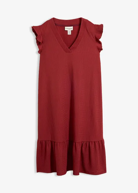 Robe jersey &agrave; volant, bonprix