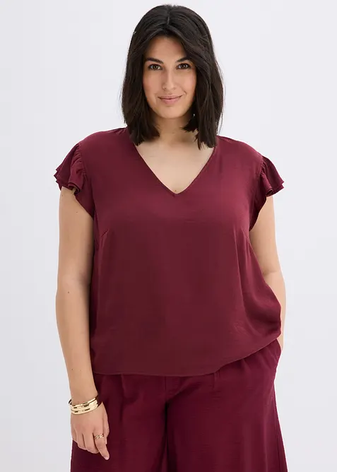 Blouse &agrave; volants, bonprix