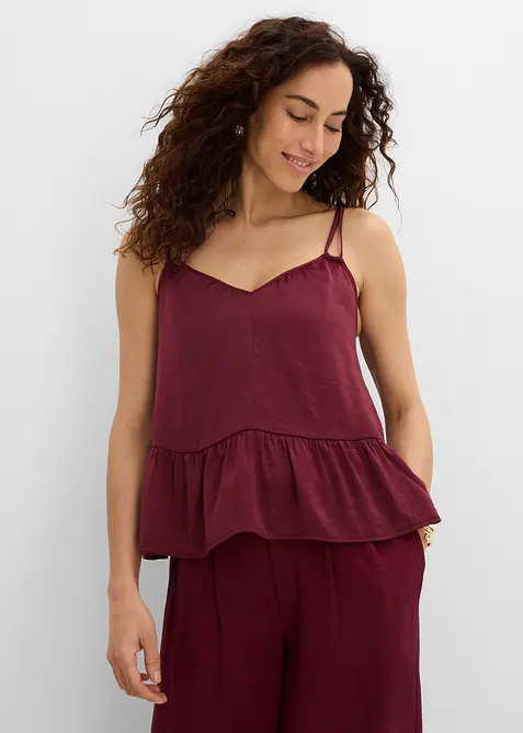 Blusentop aus flie&szlig;endem Satin, bonprix