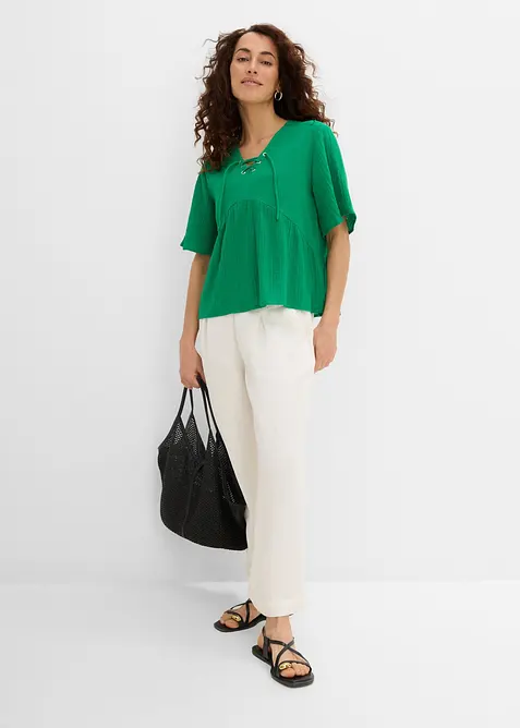 Blusenshirt aus luftigem Musselin, bonprix
