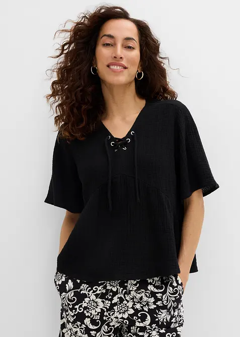 Blusenshirt aus luftigem Musselin, bonprix
