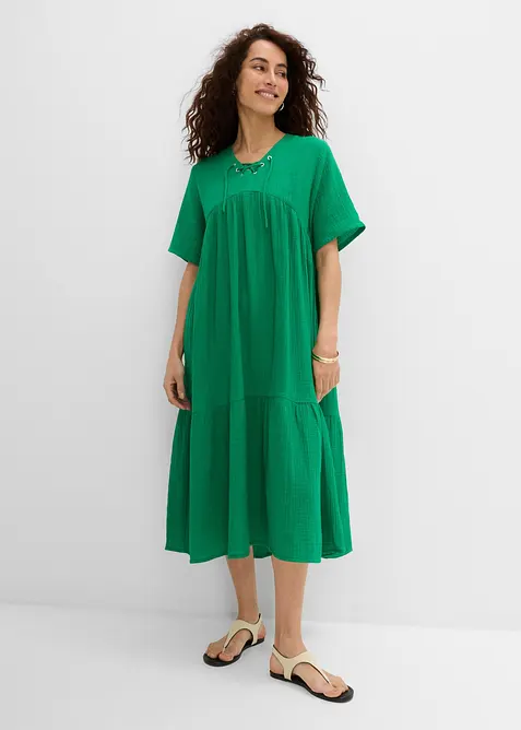 Midikleid aus reiner Baumwolle, bonprix