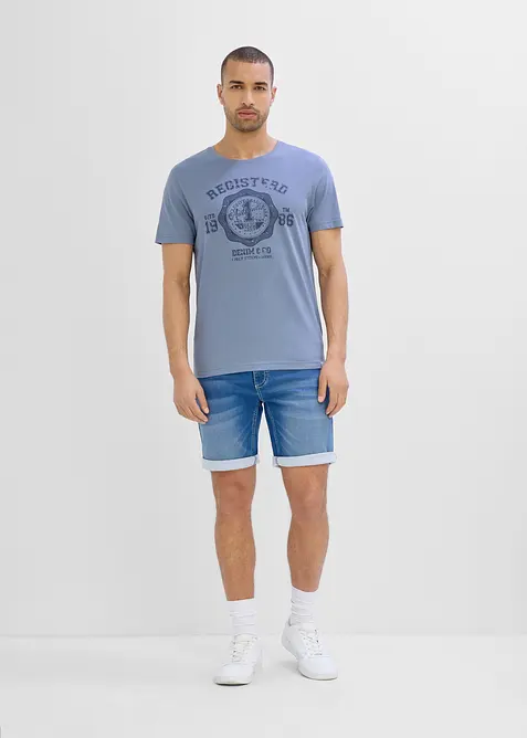 Bermuda regular en jean sweat &agrave; taille &eacute;lastiqu&eacute;e, bonprix
