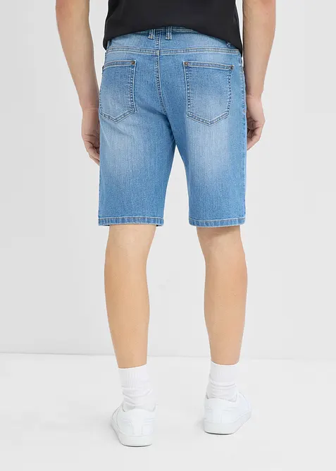 Lot de 2&nbsp;bermudas regular en jean l&eacute;ger &agrave; taille &eacute;lastiqu&eacute;e, bonprix