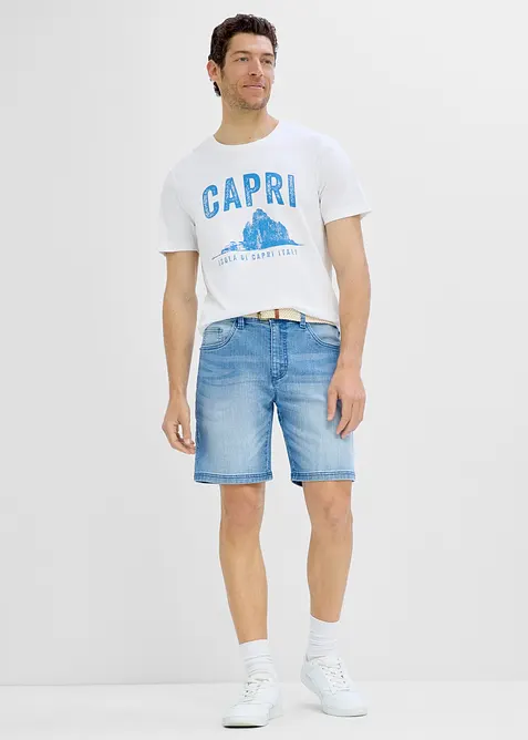 Leichte Jeans-Shorts mit Dehnbund, Relaxed Fit, bonprix