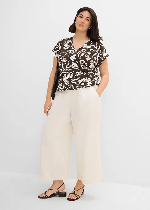 Culotte mit flie&szlig;ender Viskose, bonprix