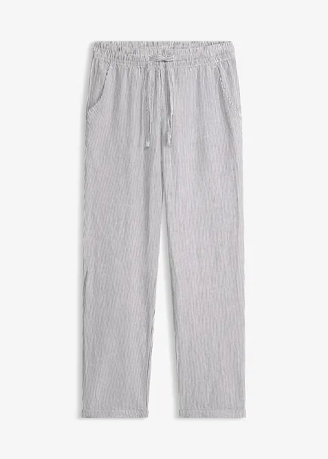 Leinenhose mit Elastik-B&uuml;ndchen, bonprix