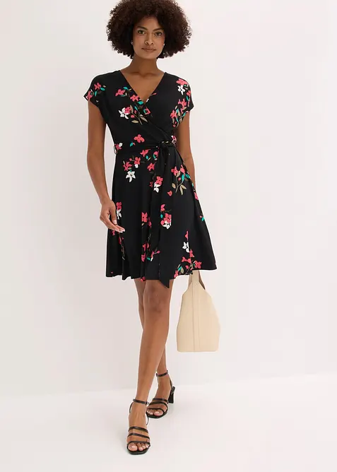 Robe en jersey style portefeuille, bonprix