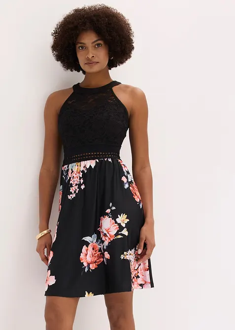 Jerseykleid mit Spitze, bonprix