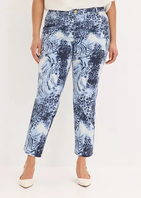 Pantalon extensible 7/8 imprim&eacute;, bonprix