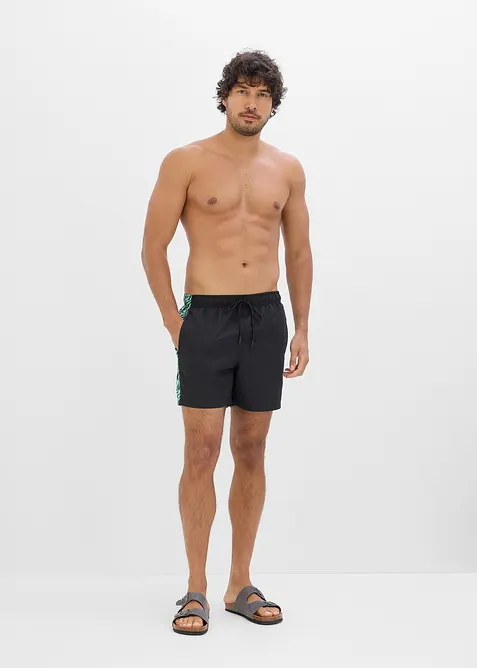 Short de bain avec empi&egrave;cements imprim&eacute;s, bonprix