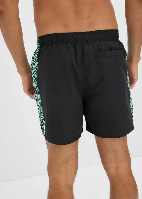 Short de bain avec empi&egrave;cements imprim&eacute;s, bonprix