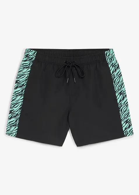 Short de bain avec empi&egrave;cements imprim&eacute;s, bonprix