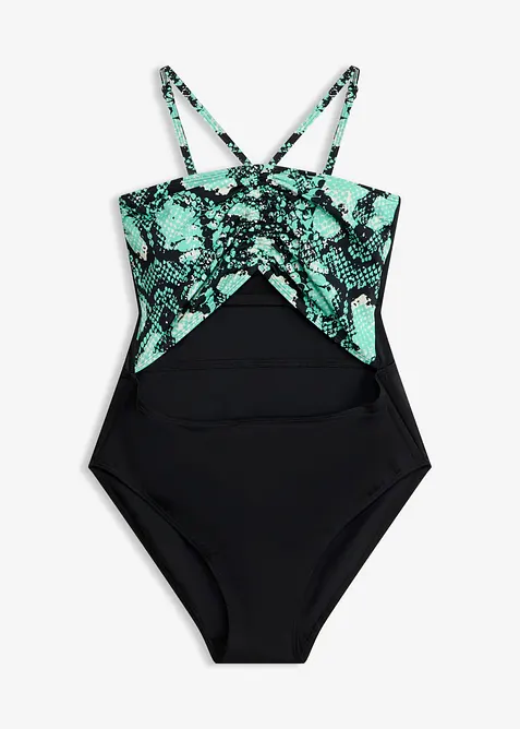 Bandeau-Badeanzug im Nacken zum Binden, bonprix