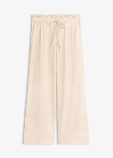 Palazzo-Hose aus luftigem Leinen-Mix, bonprix