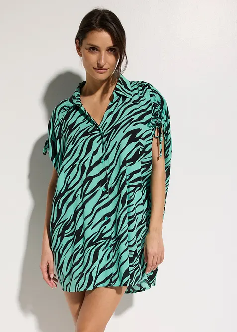 Strandbluse aus strukturiertem Crinkle, bonprix