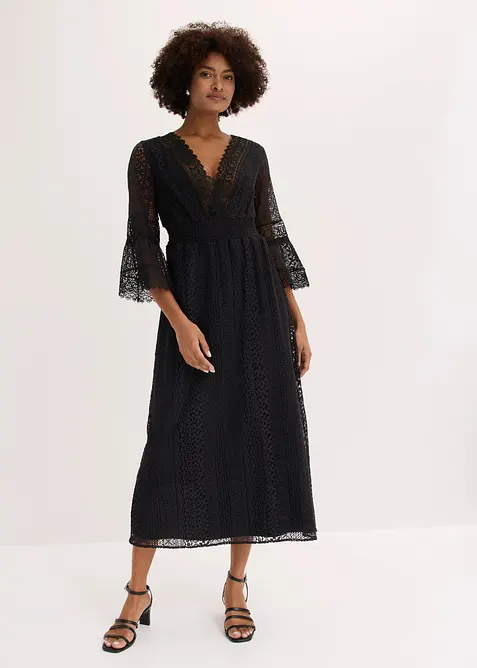 Maxikleid in Crochet-Optik, bonprix