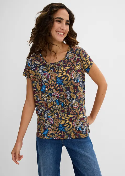 Baumwoll Shirt, bedruckt, Kurzarm, bonprix
