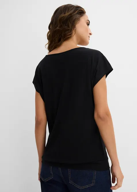 Shirt mit Rei&szlig;verschluss, Kurzarm, bonprix