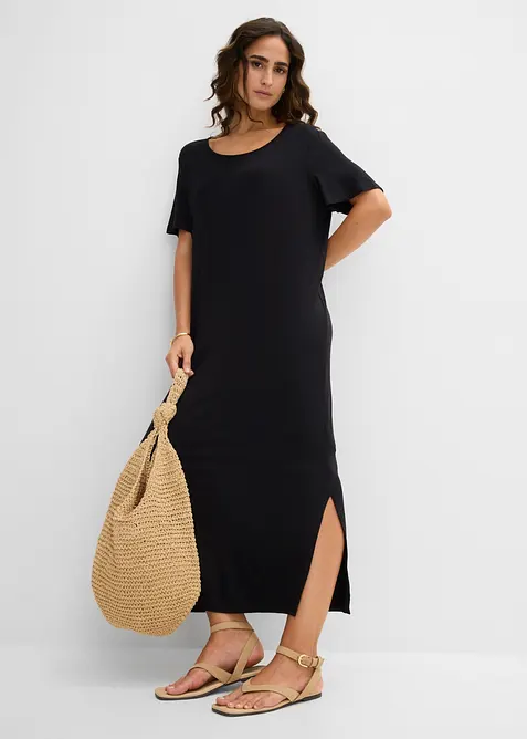 Jerseykleid aus flie&szlig;endem Viskose-Mix, bonprix