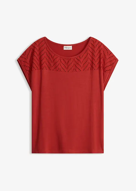 Spitzenshirt aus softer Viskose, bonprix