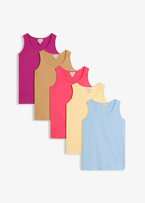 Lot de 5 d&eacute;bardeurs longs 100% coton, bonprix
