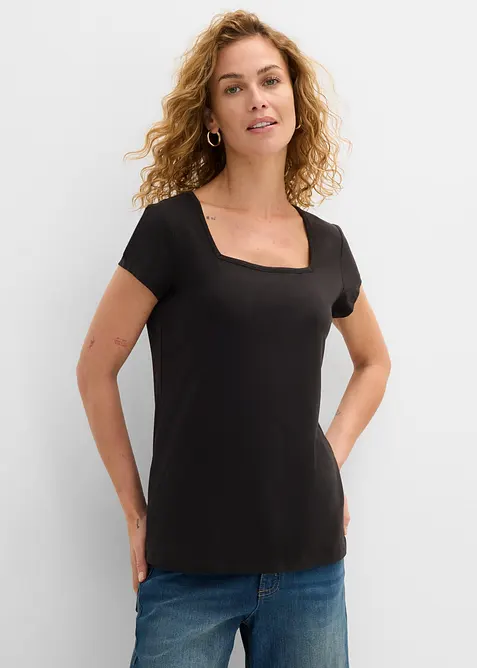 Kurzarmshirt mit Karree-Ausschnitt, bonprix