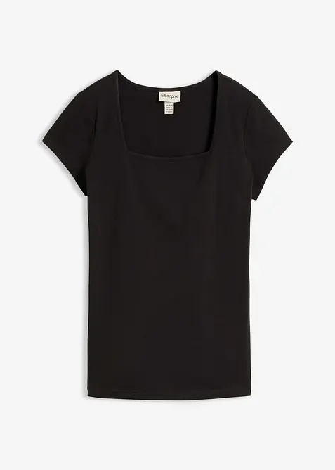 Kurzarmshirt mit Karree-Ausschnitt, bonprix