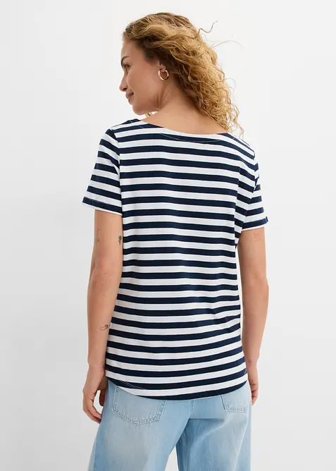 T-Shirt mit U-Boot-Ausschnitt, bonprix