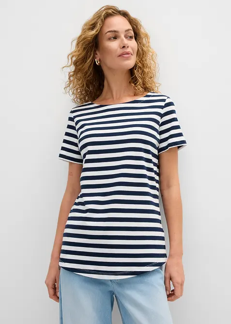 T-Shirt mit U-Boot-Ausschnitt, bonprix