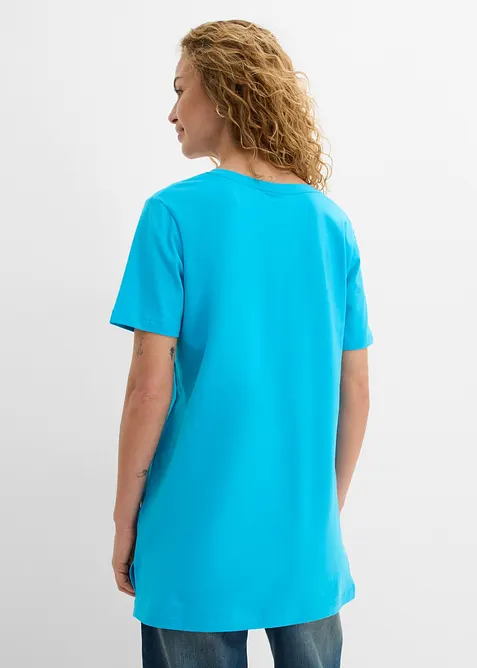 Lot de 2 T-shirts longs col V, bonprix