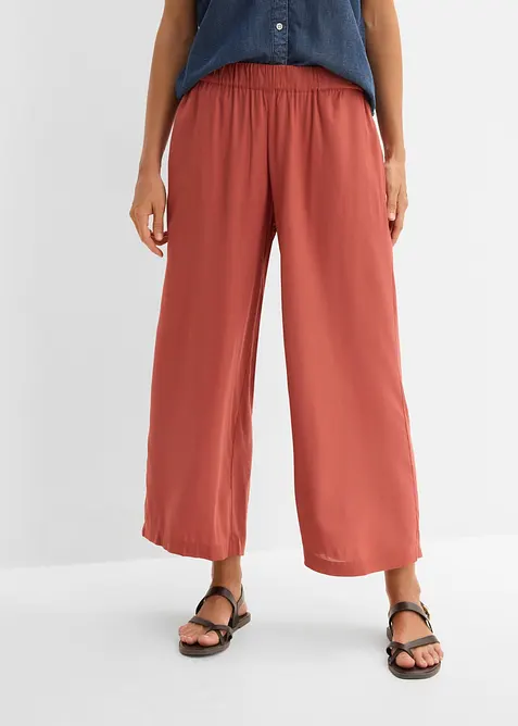 Weite Culotte aus flie&szlig;ender Viskose, bonprix