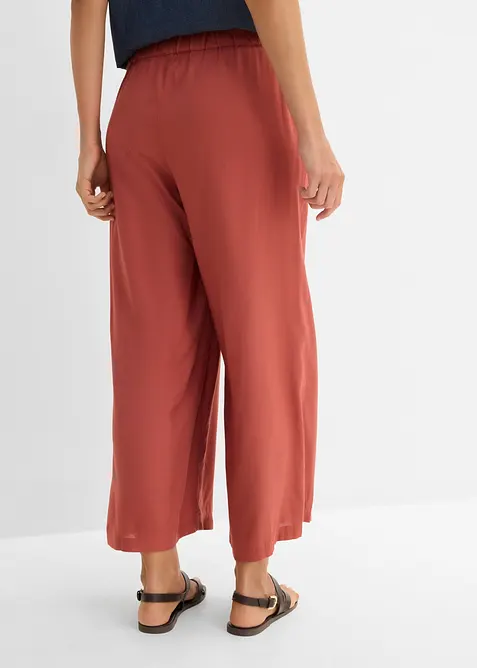 Weite Culotte aus flie&szlig;ender Viskose, bonprix