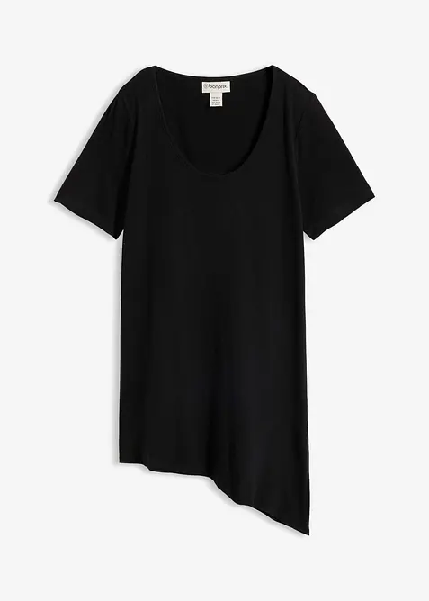 Asymetrisches Longshirt aus Baumwoll-Viskose-Mischung, bonprix